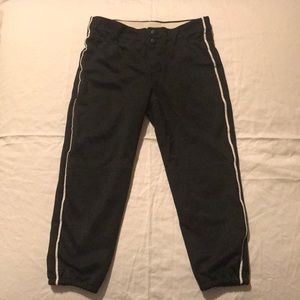 Softball pants with pinstripe.